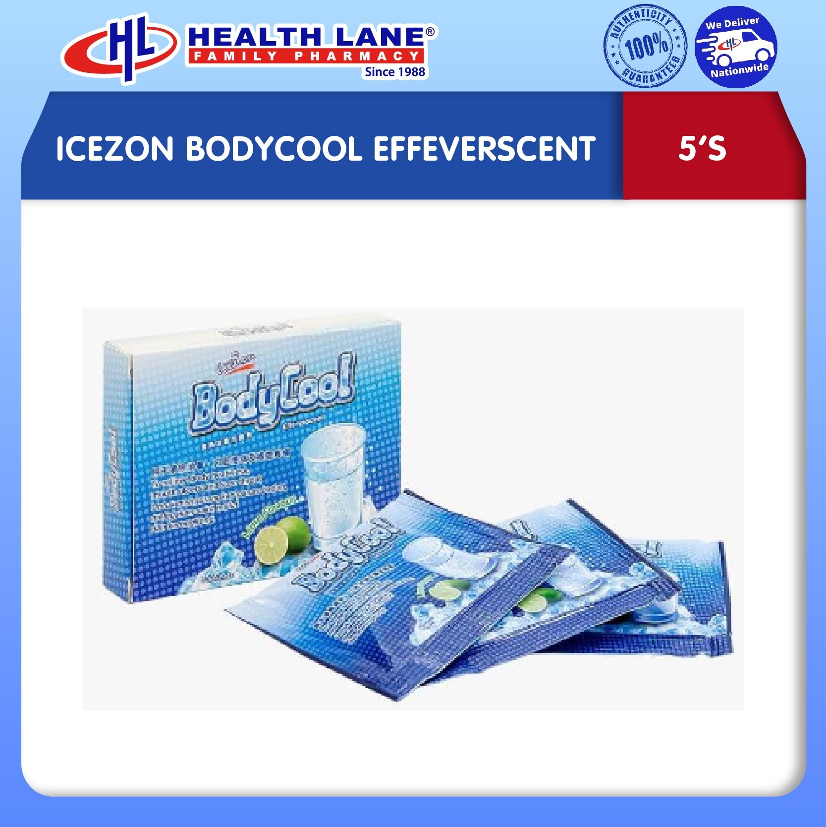 ICEZON BODYCOOL EFFEVERSCENT (5'S)